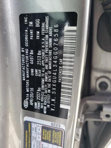 5XXGU4L34GG076586 KIA OPTIMA EX