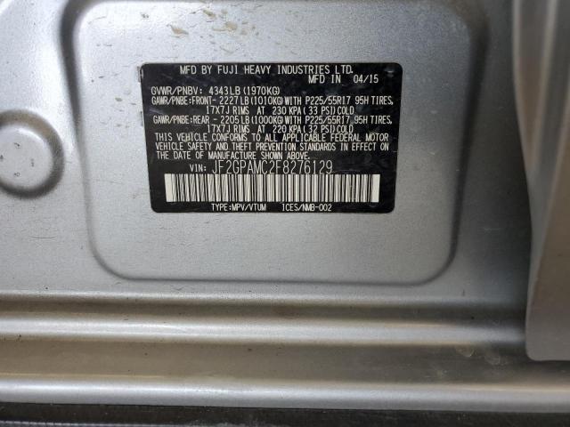 JF2GPAMC2F8276129 Subaru Xv Crosstrek 2.0 Limited