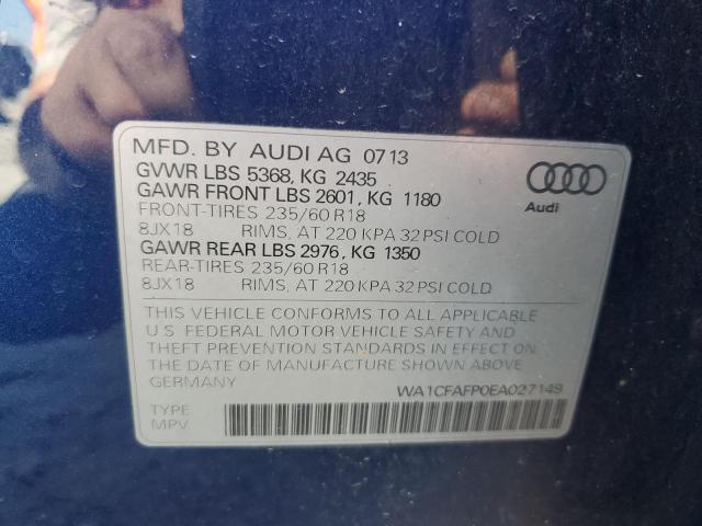 VIN WA1CFAFP0EA027149 2014 Audi Q5, Premium no.12