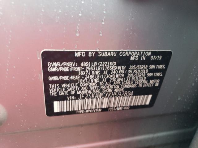 JF2SKAWCXKH592894 Subaru Forester Touring
