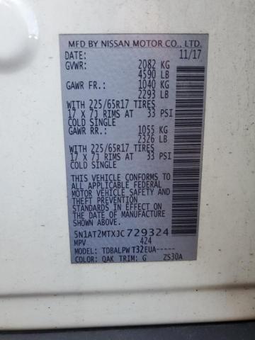 5N1AT2MTXJC729324 Nissan ROGUE S