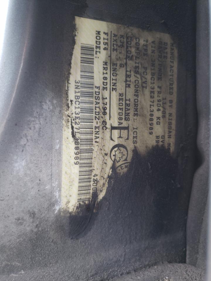 3N1BC13E27L388989 2007 Nissan Versa S