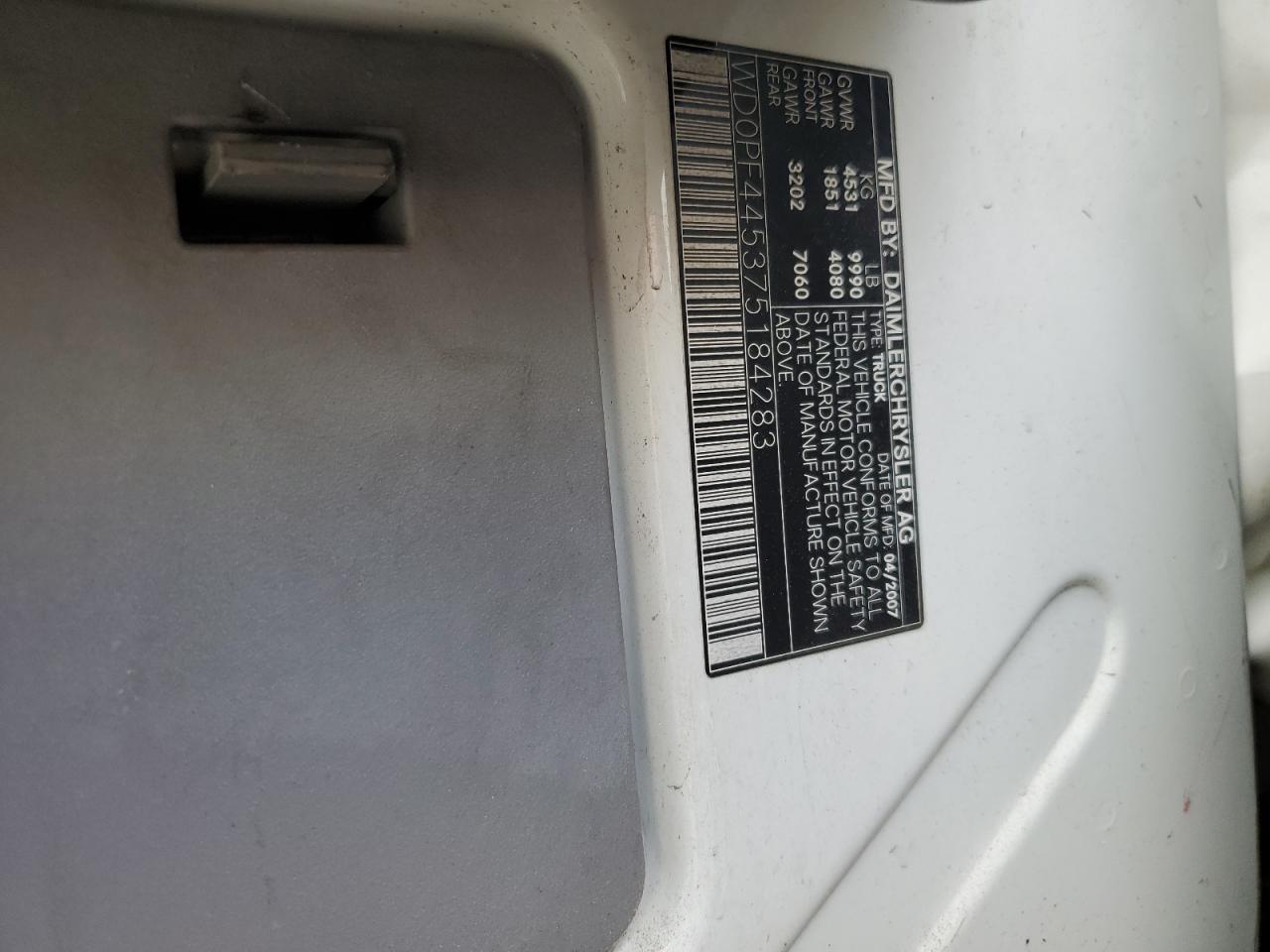 WD0PF445375184283 2007 Dodge Sprinter 3500