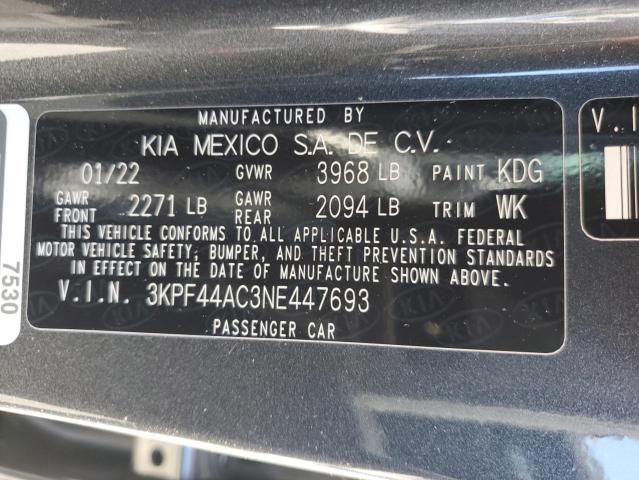 3KPF44AC3NE447693 KIA FORTE GT