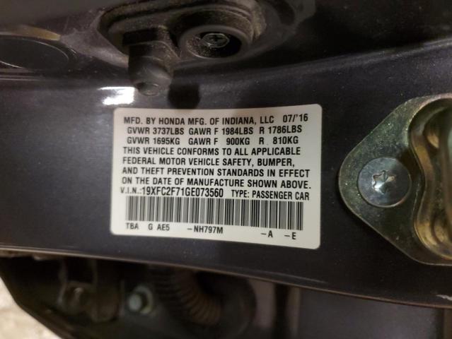 2016 HONDA CIVIC EX - 19XFC2F71GE073560