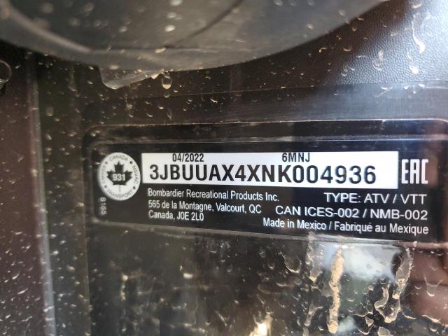 2022 CAN-AM DEFENDER M - 3JBUUAX4XNK004936