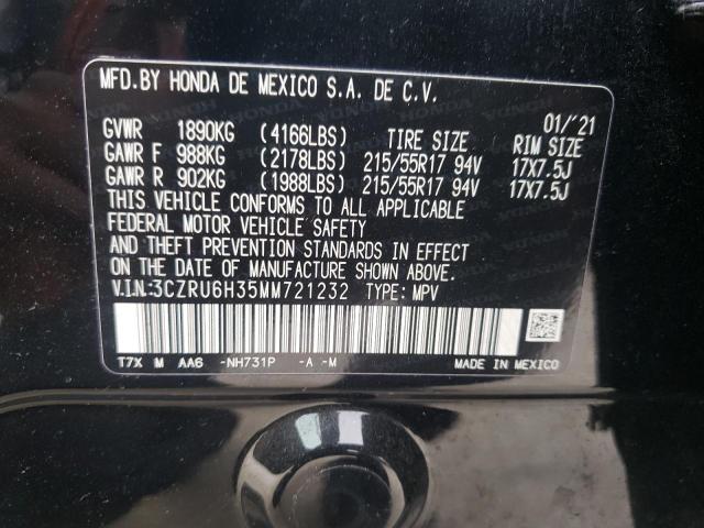 3CZRU6H35MM721232 Honda HR-V LX
