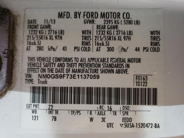 NM0GS9F73E1137059 Ford Transit Connect Xlt