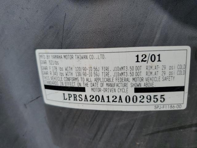 2002 YAMAHA YW50 AP ZU LPRSA20A12A002955