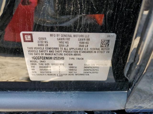 2017 CHEVROLET COLORADO L - 1GCGTCEN6H1252949