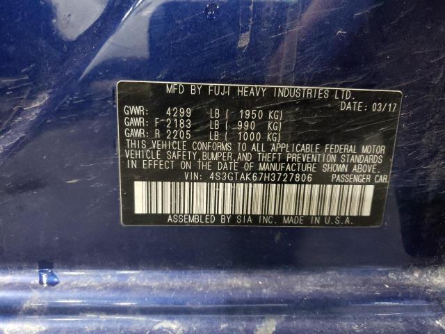 4S3GTAK67H3727806 Subaru Impreza Sport