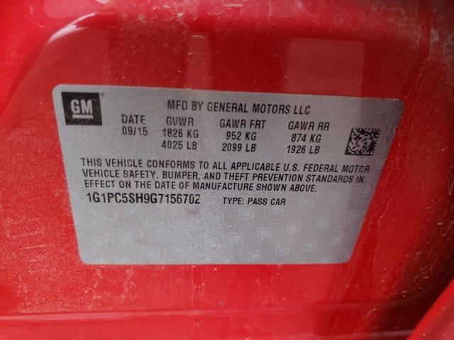 2016 CHEVROLET CRUZE LIMI - 1G1PC5SH9G7156702