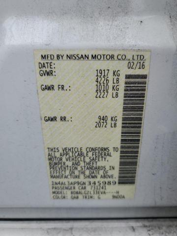 1N4AL3AP9GN345989 Nissan ALTIMA 2.5