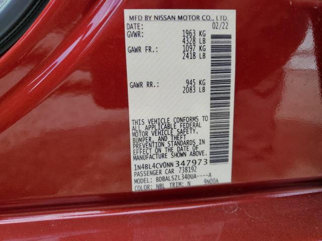1N4BL4CV0NN347973 Nissan ALTIMA SR