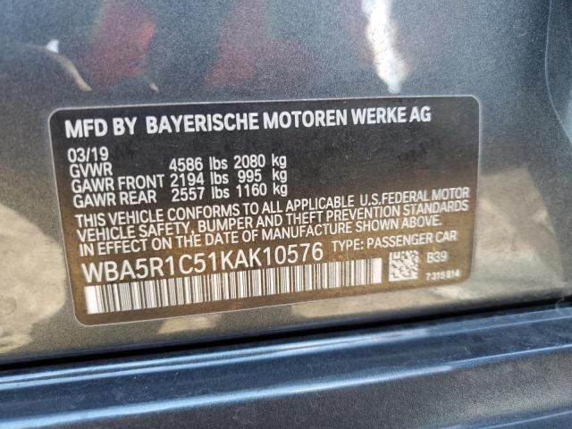 WBA5R1C51KAK10576 BMW 3 Series 330I 10