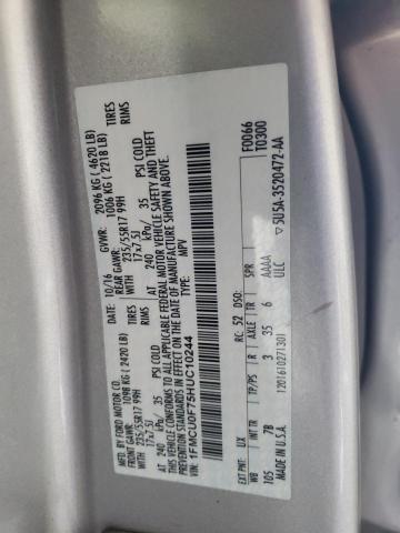 1FMCU0F75HUC10244 Ford ESCAPE S