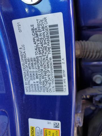 1HGCV1F31MA090749 | 2021 HONDA ACCORD SPO