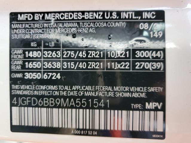 4JGFD6BB9MA551541 Mercedes-Benz Gle Coupe Amg 53 4matic