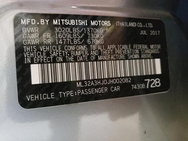 ML32A3HJ0JH002082 Mitsubishi MIRAGE ES