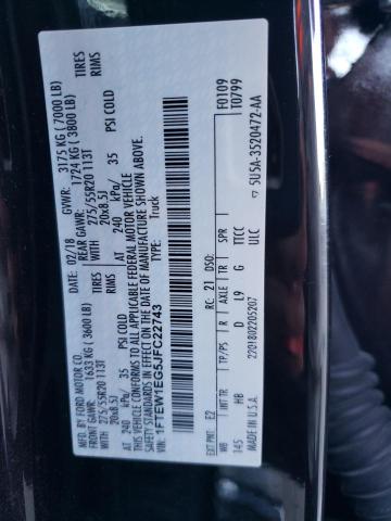 1FTEW1EG5JFC22743 Ford F150 Supercrew