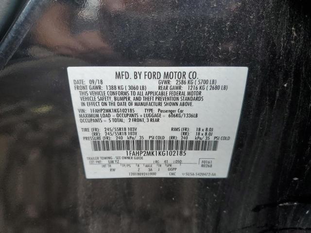2019 FORD TAURUS L 1FAHP2MK1KG102185