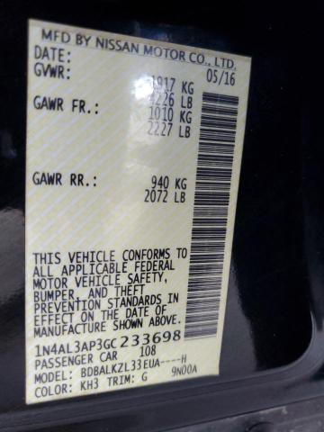 2016 NISSAN ALTIMA 2.5 - 1N4AL3AP3GC233698