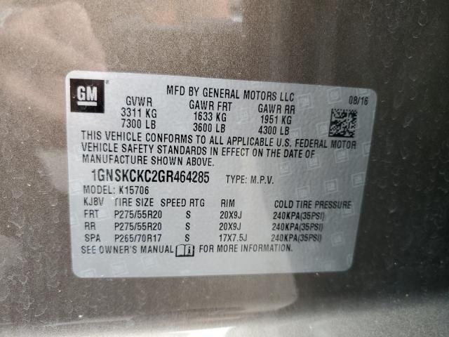 2016 CHEVROLET TAHOE K150 - 1GNSKCKC2GR464285