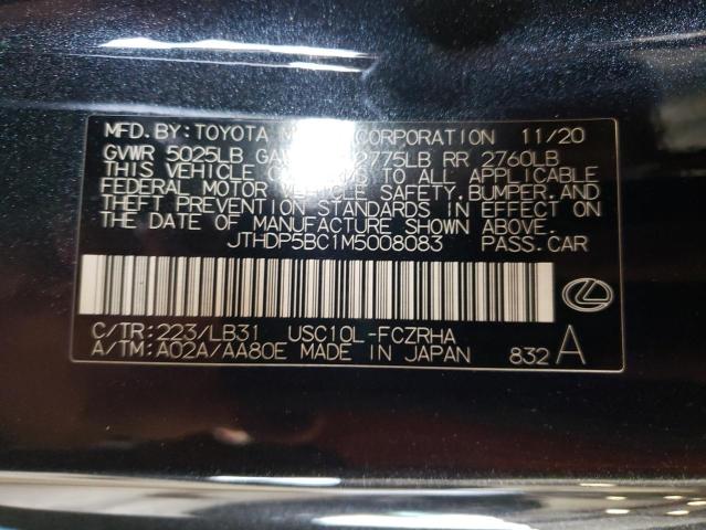 2021 LEXUS RC-F BASE JTHDP5BC1M5008083