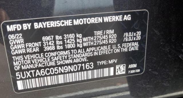 5UXTA6C05N9N07163 BMW X5 XDRIVE4 13