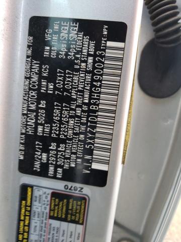 5XYZTDLB3HG490023 Hyundai SANTA FE SPORT