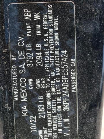 3KPF24AD9PE557424 KIA FORTE LX