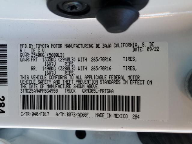 VIN 3TMCZ5AN4PM534958 2023 TOYOTA TACOMA no.12