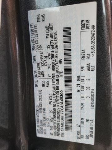 1FMCU0F77GUA49300 Ford ESCAPE S