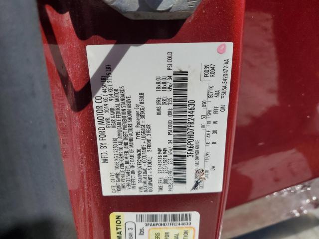 3FA6P0HD7FR244630 Ford FUSION SE