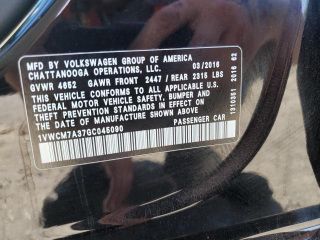 2016 VOLKSWAGEN PASSAT SEL - 1VWCM7A37GC045090
