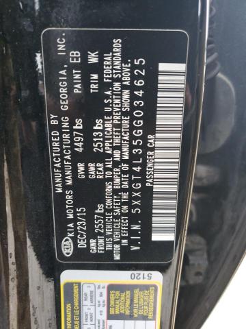 2016 Kia Optima Lx VIN: 5XXGT4L35GG034625 Lot: 68316883