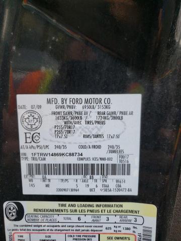 1FTRW14869KC88734 2009 Ford F150 Supercrew