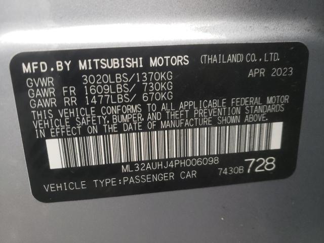 2023 MITSUBISHI MIRAGE ES - ML32AUHJ4PH006098