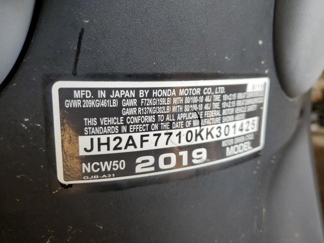 2019 HONDA NCW50 JH2AF7710KK301425