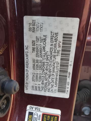 5J6RM4H45GL075127 Honda CR-V SE