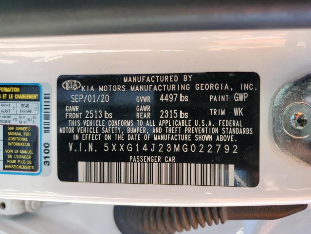 5XXG14J23MG022792 KIA K5 LXS