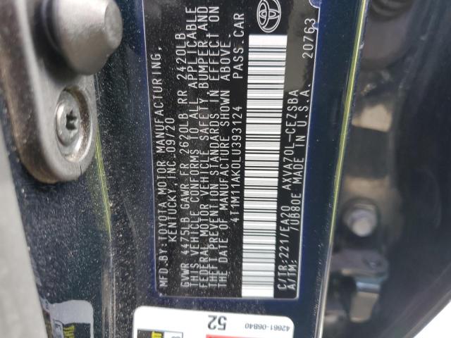 4T1M11AK0LU393124 Toyota CAMRY SE