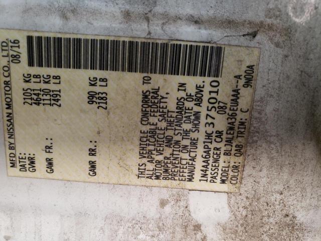 1N4AA6AP1HC375010 Nissan Maxima 3.5s