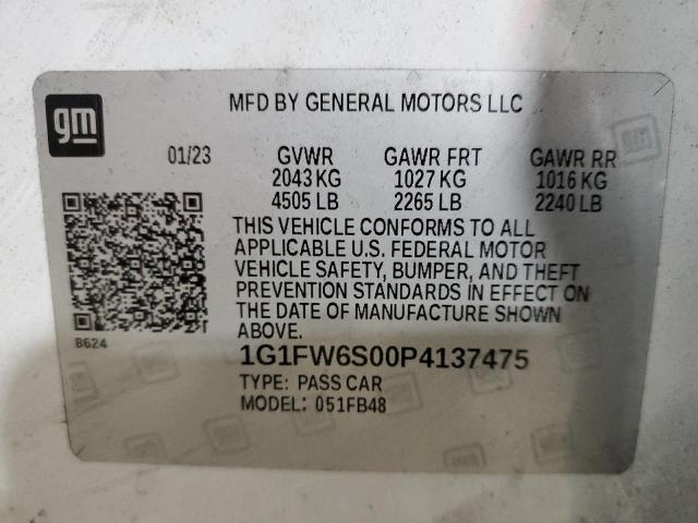 2023 CHEVROLET BOLT EV 1L 1G1FW6S00P4137475