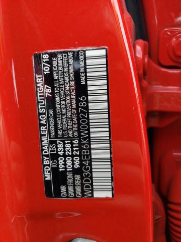 WDD3G4EB6KW002786 Mercedes-Benz A 220