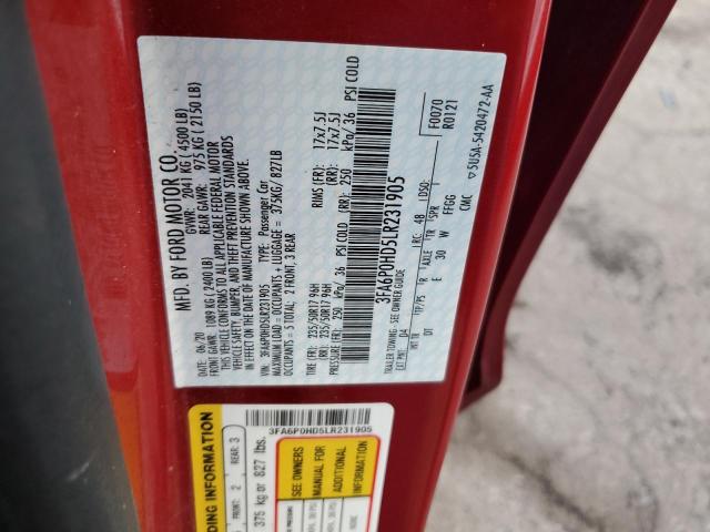 3FA6P0HD5LR231905 Ford FUSION SE