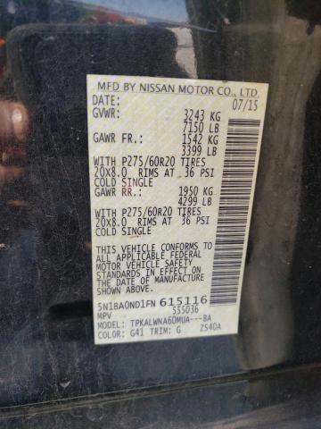 5N1BA0ND1FN615116 Nissan ARMADA SV
