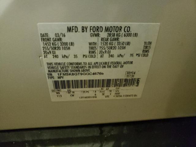 1FM5K8GT9GGC46766 Ford EXPLORER SPORT