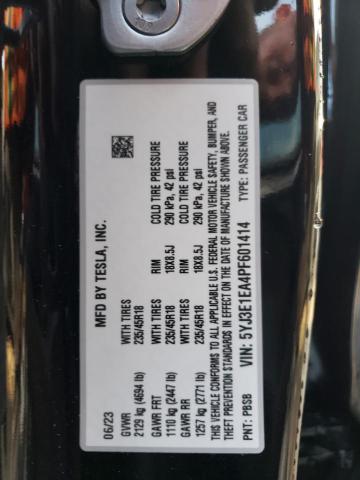  TESLA MODEL 3 2023 Чорний