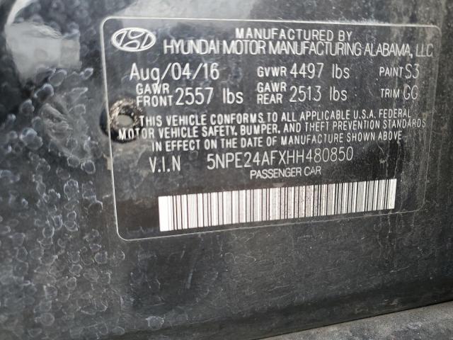 5NPE24AFXHH480850 | 2017 HYUNDAI SONATA SE